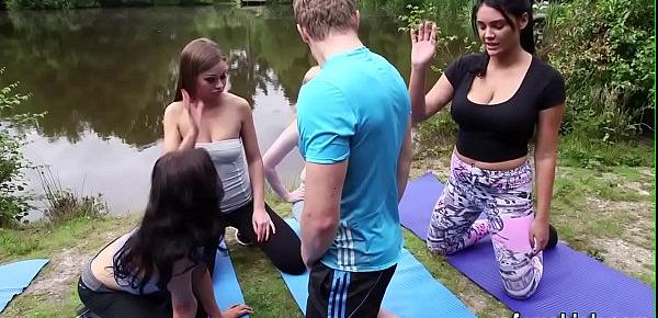  Clothed yoga brits suck